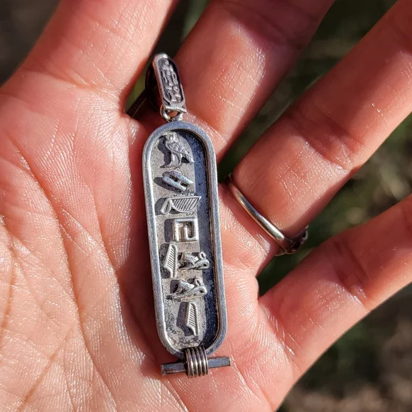 Vintage MICHELLE handmade solid 925 sterling silverpersonalized Egyptian